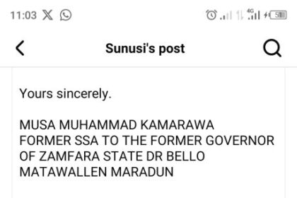 ‘Dadiyata killed in my presence’ – Mattawale’s ex-SSA, Musa Kamarawa alleges