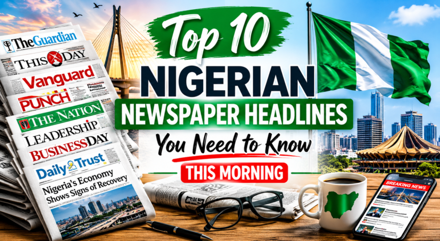Top 10 Nigerian Newspaper Headlines You Need to Know This Morning