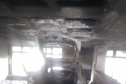 Fire razes vehicle parked at Polaris tower in Lagos — LSFRS