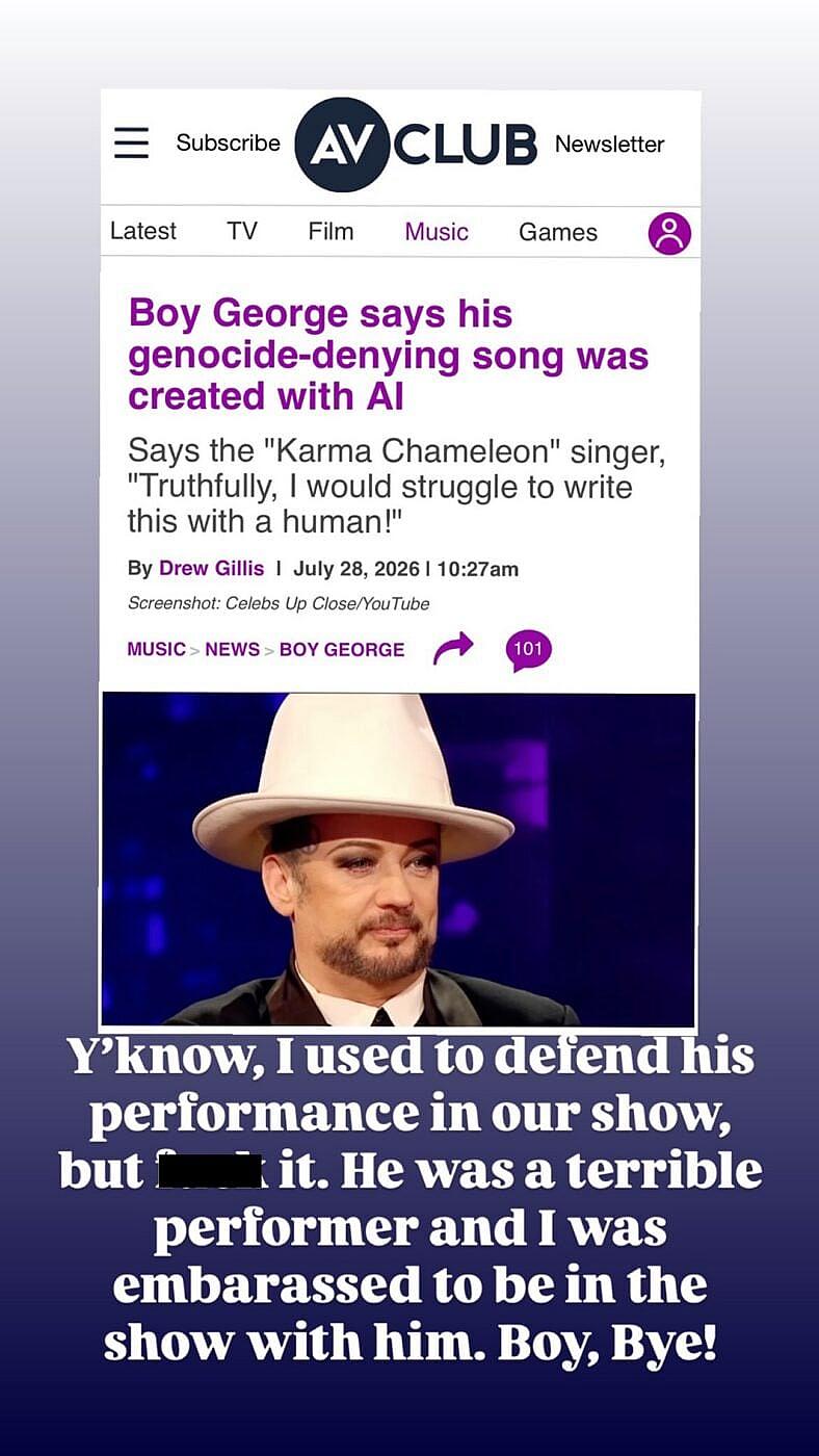 Boy George’s Former Broadway Co-Star Claims He Was A ‘Terrible Performer’