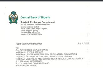 CBN announces pre-shipment inspection agent for oil export