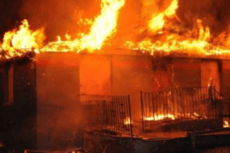 Fire guts Lagos residential building, two firefighters collapse