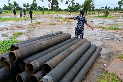 Police arrest suspects, recover 285 vandalized pipelines in Adamawa [PHOTO]