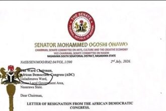 Senator Ogoshi Onawo dumps ADC, over alleged internal crisis, endless legal battles