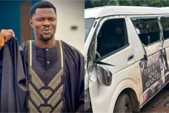 Singer Toluwanisings, crew members survive ghastly car accident 