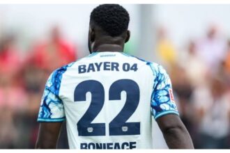 Super Eagles striker, Victor Boniface scores twice as Leverkusen record 7-0 win
