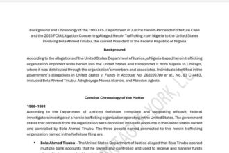 US firm submits Tinubu’s forfeiture case records to Trump, congress [PHOTO]