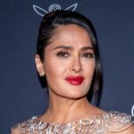 Salma Hayek Swimming In Tiny Orange Bikini Called ‘Most Beautiful Woman’