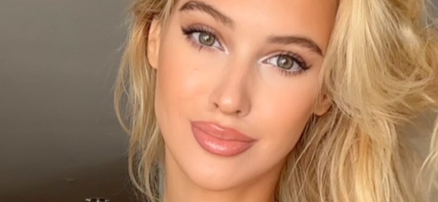 Veronika Rajek Highlights Her ‘Cherries’ In Plunging Red Underwear
