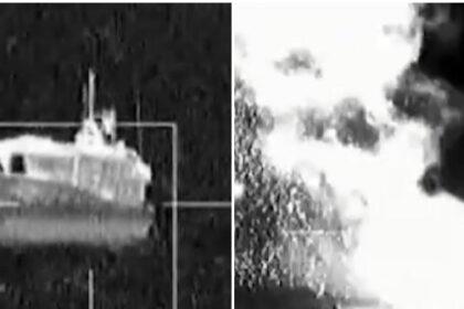 WATCH: U.S. Military Sinks Boat Allegedly Used as 'Floating Refueling Station' for Drug Traffickers