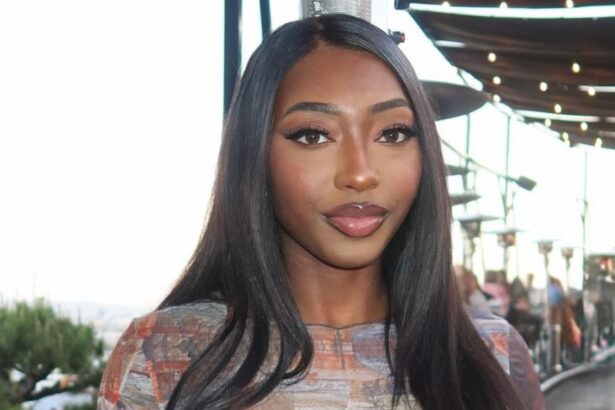 Aniya Harvey’s Abs Peek Out In Tight Dress, Fans Are Gagged